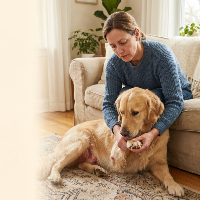 Happy healthy dog after using CleanPaws