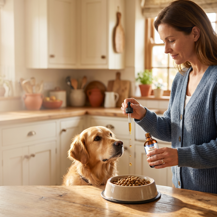 Happy dog after using CleanPaws